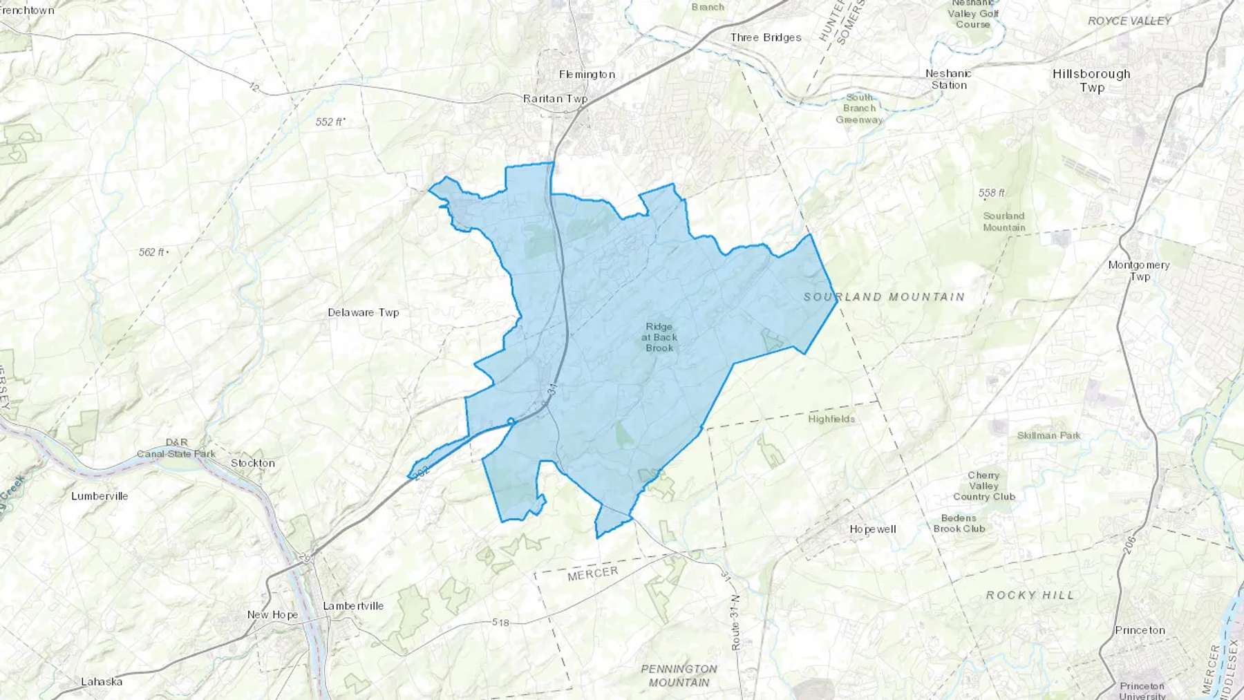 Ringoes, NJ Cash heating Oil delivery map Map of the COD Fuel Oil delivery service area for Ringoes, NJ