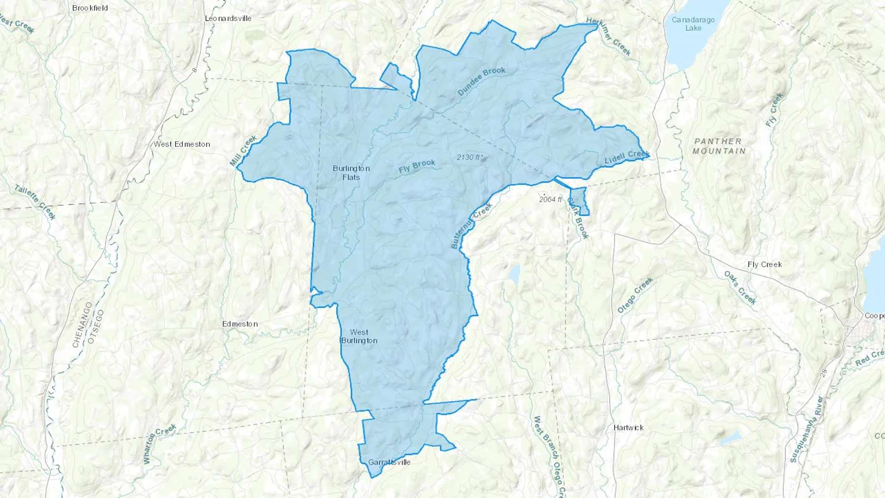 West Burlington, NY Cash heating Oil delivery map Map of the COD Fuel Oil delivery service area for West Burlington, NY