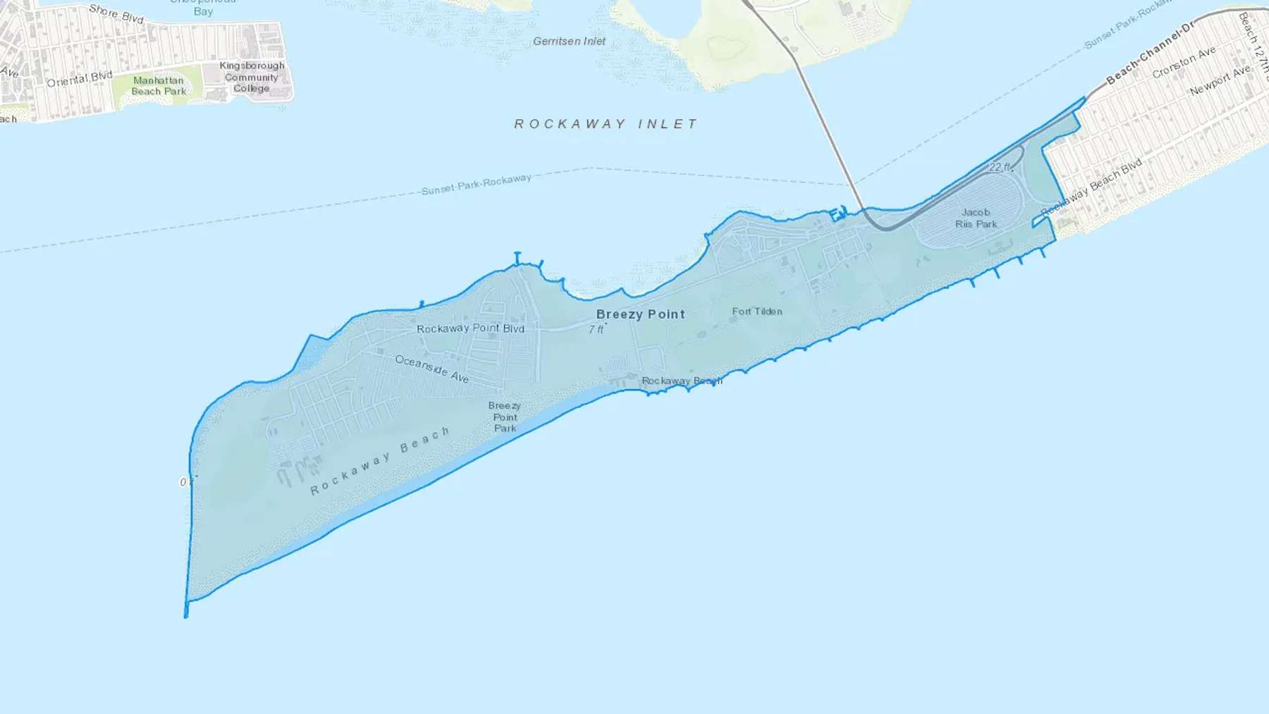Breezy Point, NY Cash heating Oil delivery map Map of the COD Fuel Oil delivery service area for Breezy Point, NY
