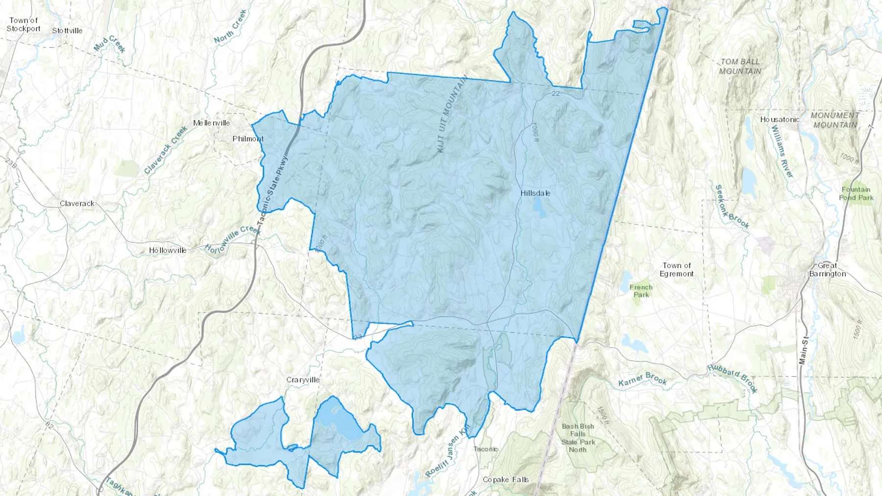 Hillsdale, NY Cash heating Oil delivery map Map of the COD Fuel Oil delivery service area for Hillsdale, NY