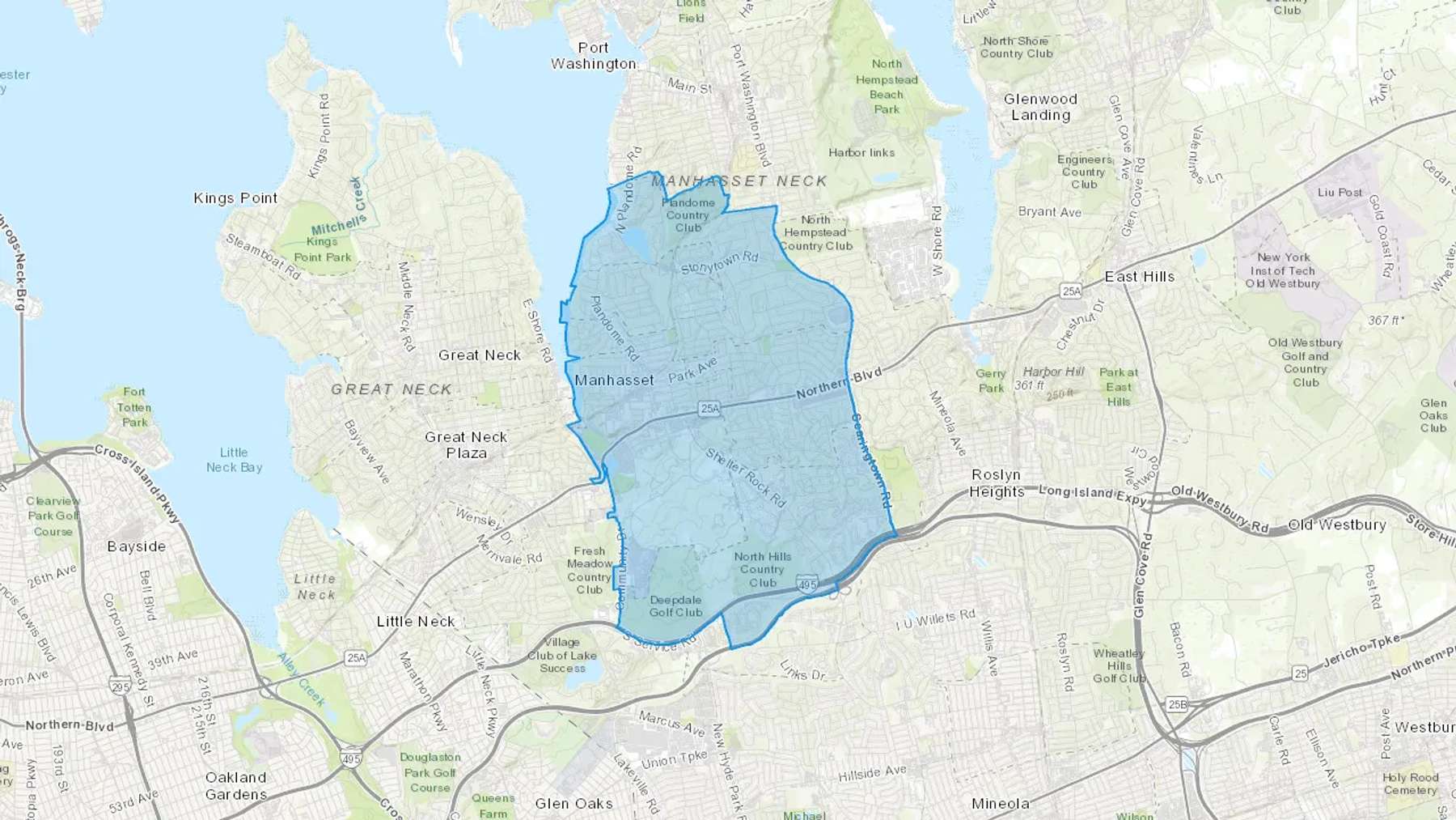 Manhasset, NY Cash heating Oil delivery map Map of the COD Fuel Oil delivery service area for Manhasset, NY