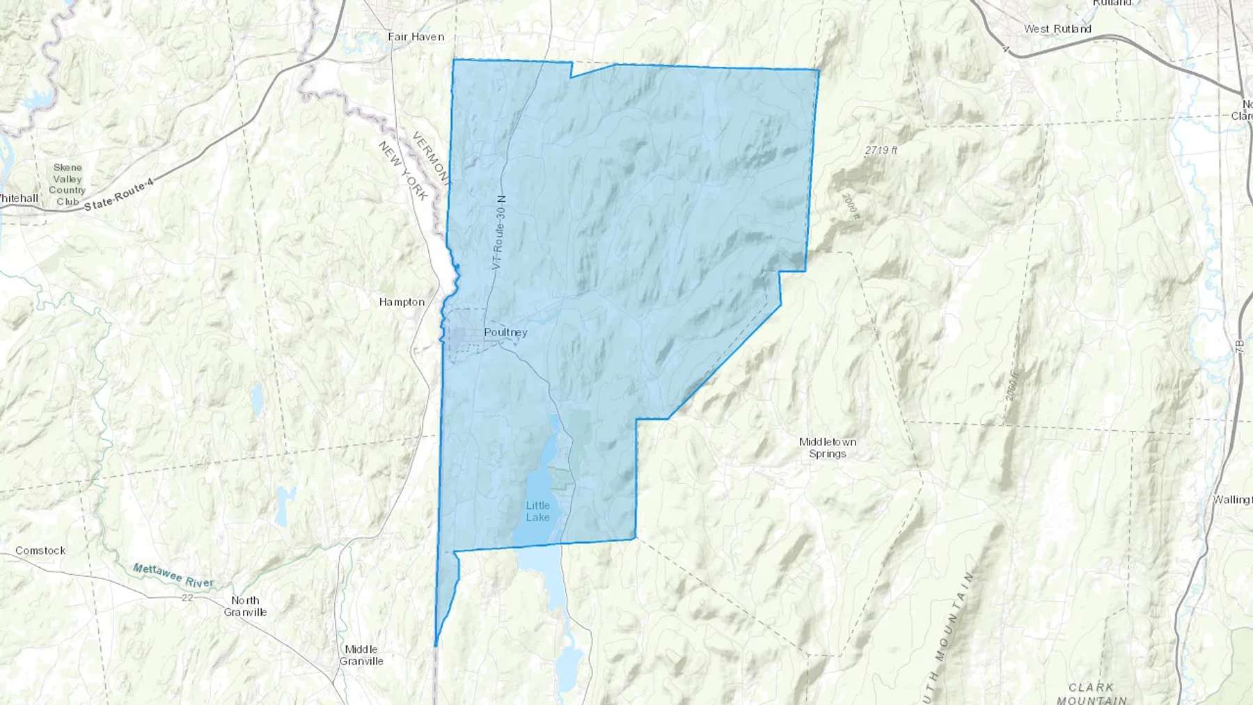 Poultney, VT Cash heating Oil delivery map Map of the COD Fuel Oil delivery service area for Poultney, VT