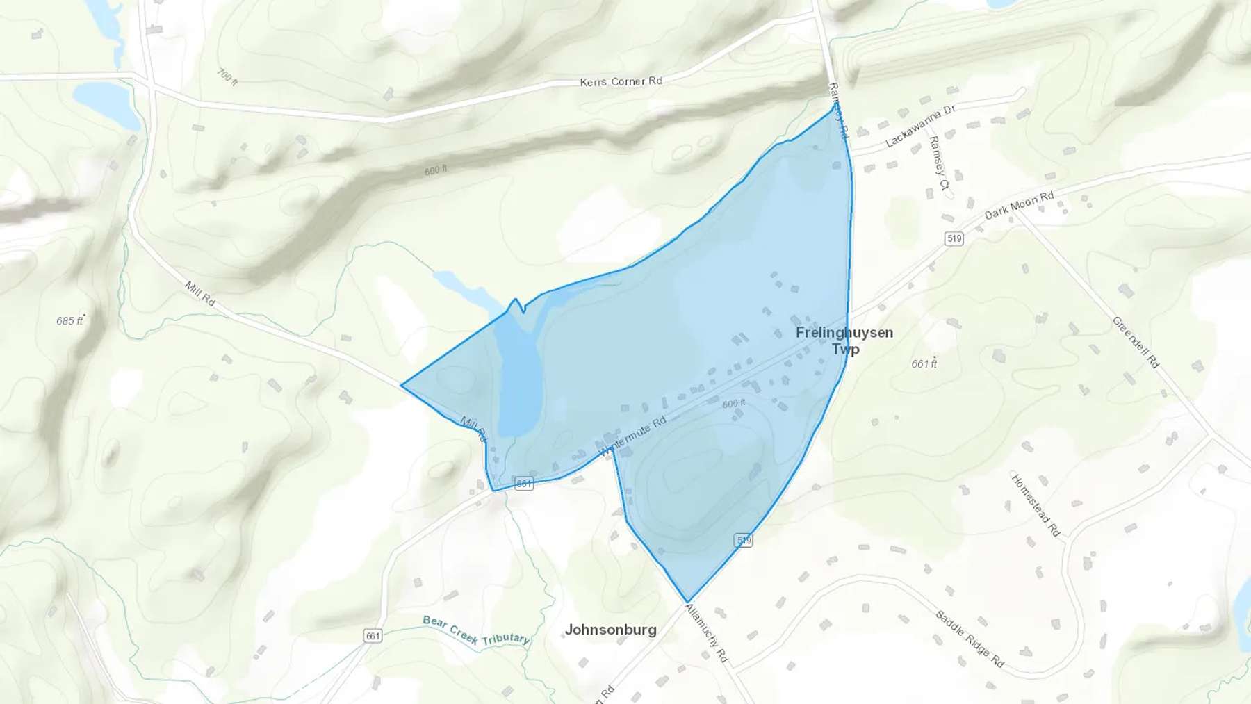 Johnsonburg, NJ Cash heating Oil delivery map Map of the COD Fuel Oil delivery service area for Johnsonburg, NJ