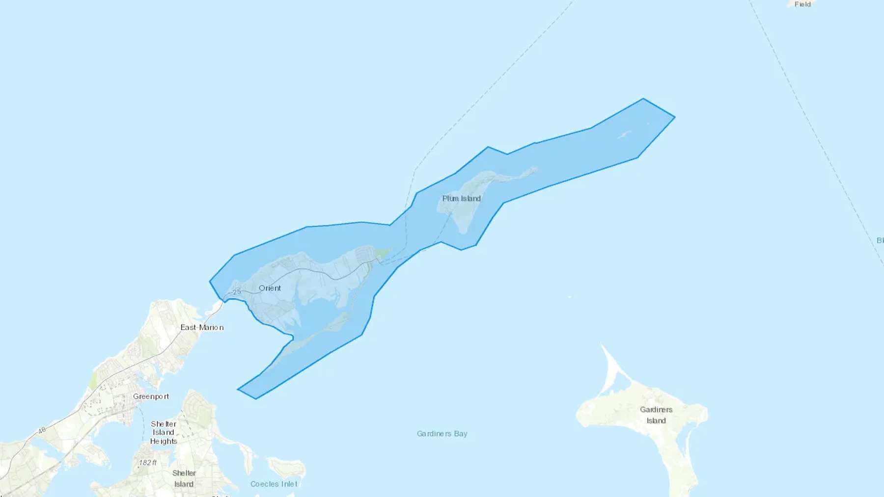Orient, NY Cash heating Oil delivery map Map of the COD Fuel Oil delivery service area for Orient, NY