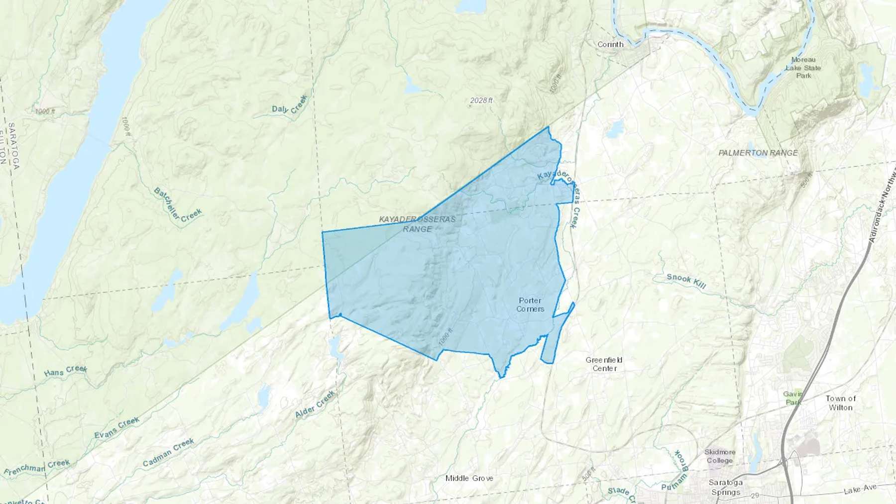 Porter Corners, NY Cash heating Oil delivery map Map of the COD Fuel Oil delivery service area for Porter Corners, NY