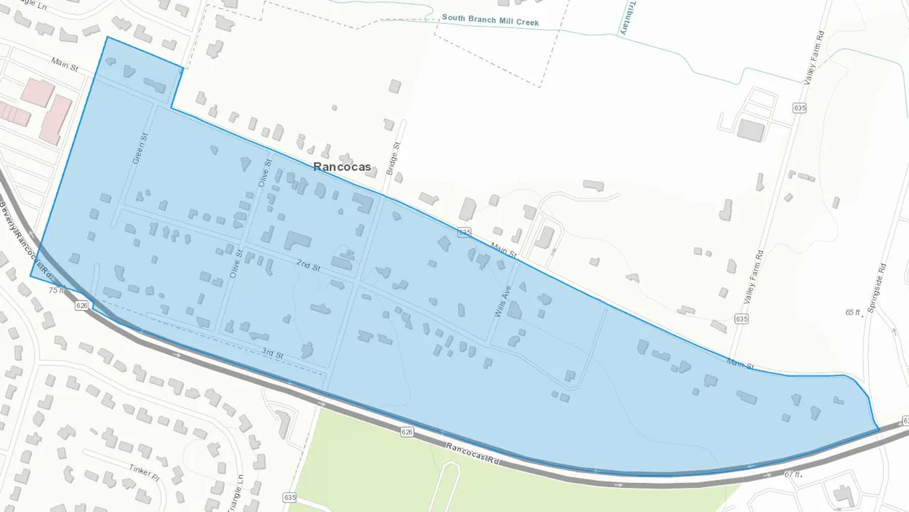 Rancocas, NJ Cash heating Oil delivery map Map of the COD Fuel Oil delivery service area for Rancocas, NJ