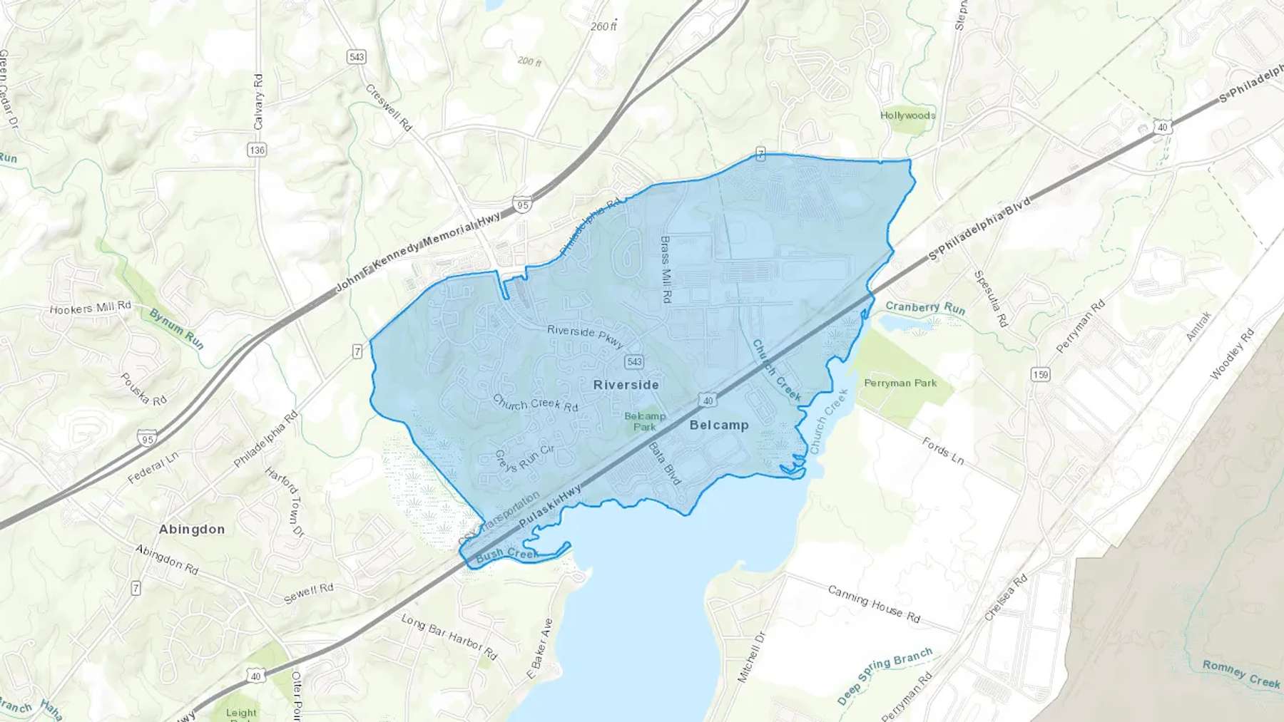 Belcamp, MD Cash heating Oil delivery map Map of the COD Fuel Oil delivery service area for Belcamp, MD