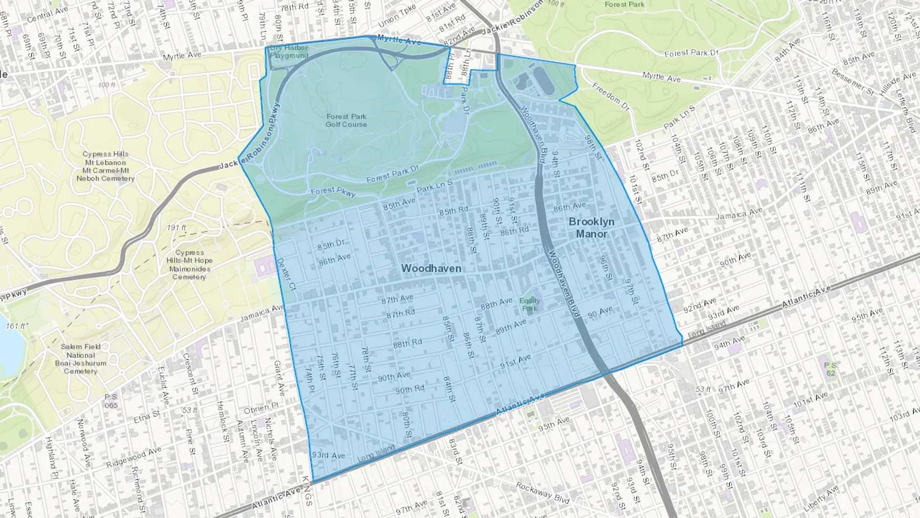 Woodhaven, NY Cash heating Oil delivery map Map of the COD Fuel Oil delivery service area for Woodhaven, NY