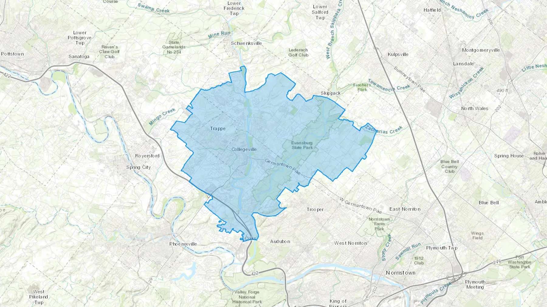 Worcester, PA Cash heating Oil delivery map Map of the COD Fuel Oil delivery service area for Worcester, PA