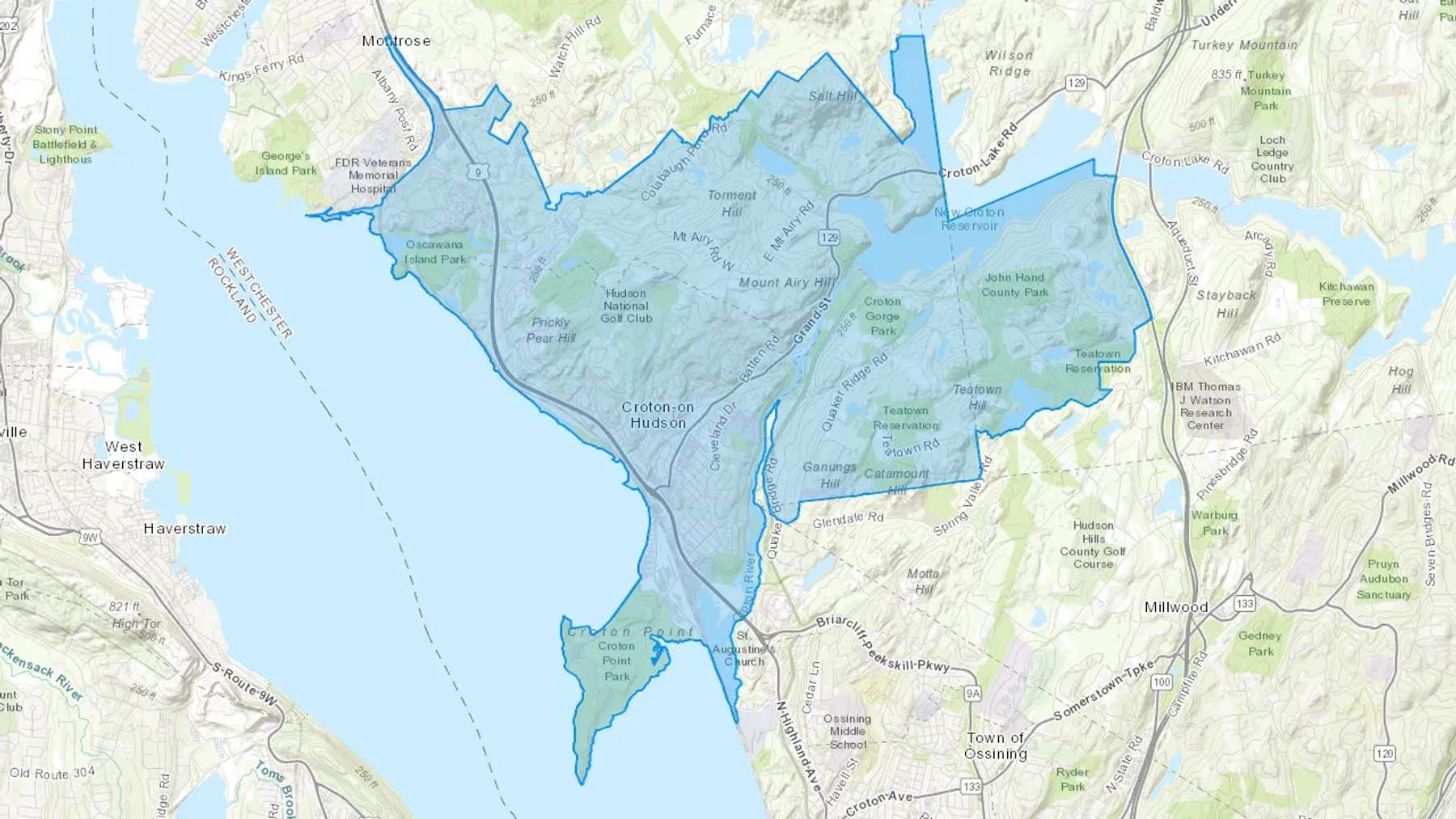 Croton On Hudson, NY Cash heating Oil delivery map Map of the COD Fuel Oil delivery service area for Croton On Hudson, NY