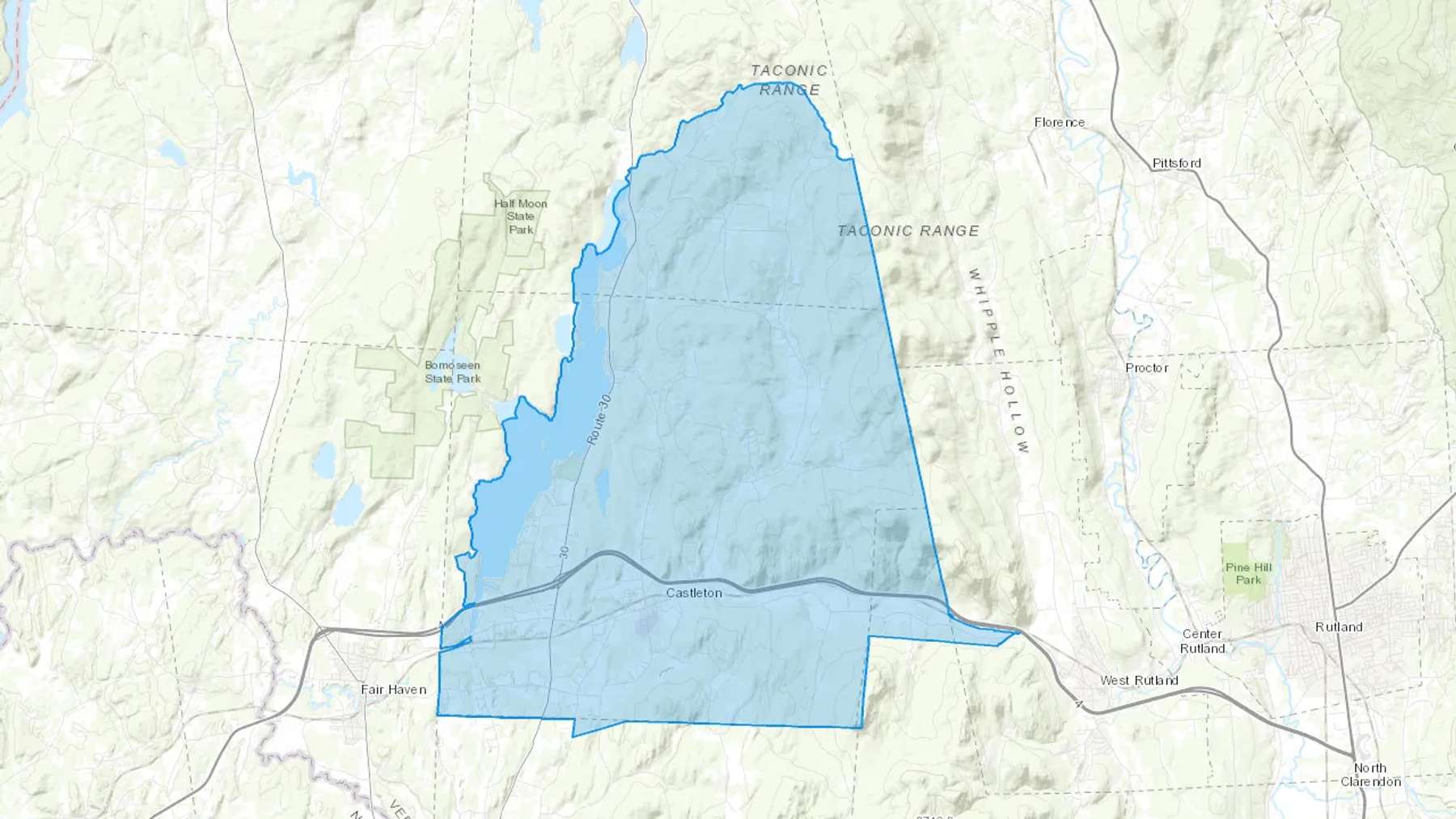 Hydeville, VT Cash heating Oil delivery map Map of the COD Fuel Oil delivery service area for Hydeville, VT