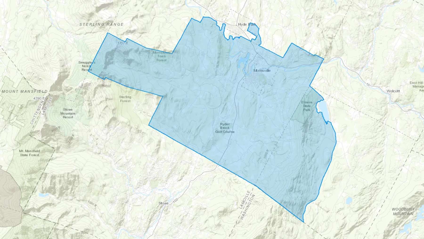 Morrisville, VT Cash heating Oil delivery map Map of the COD Fuel Oil delivery service area for Morrisville, VT