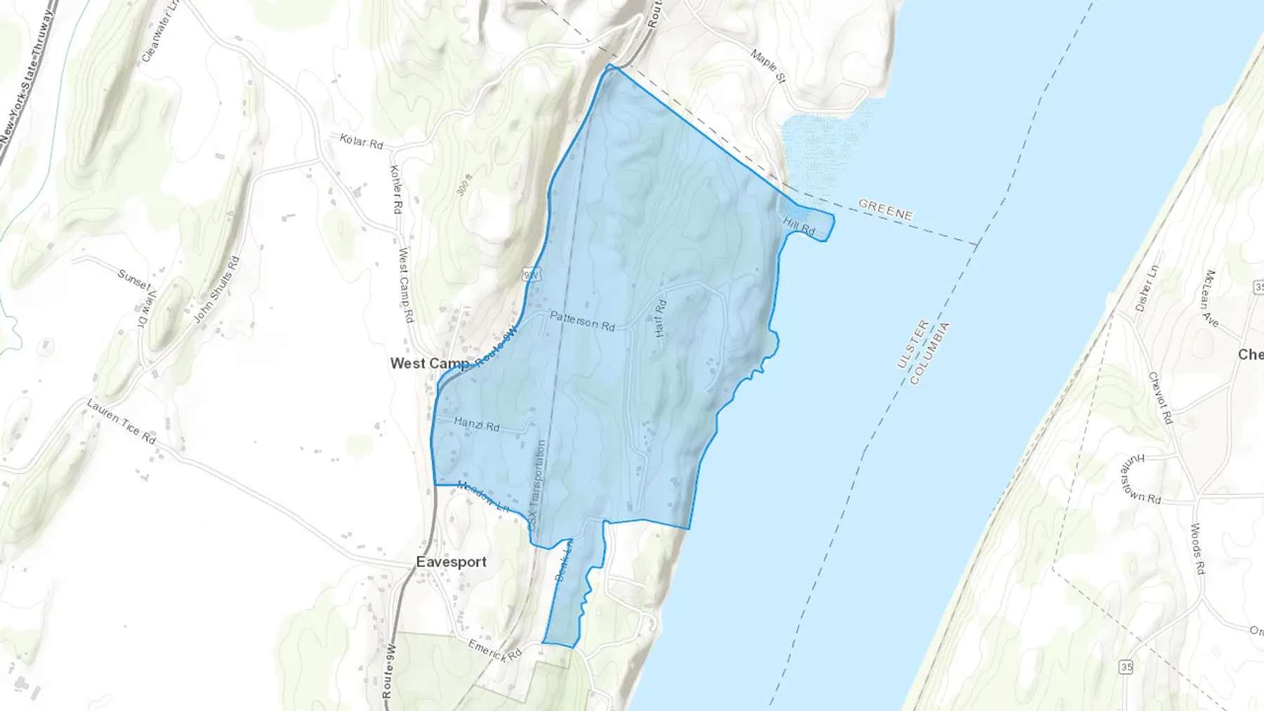 West Camp, NY Cash heating Oil delivery map Map of the COD Fuel Oil delivery service area for West Camp, NY