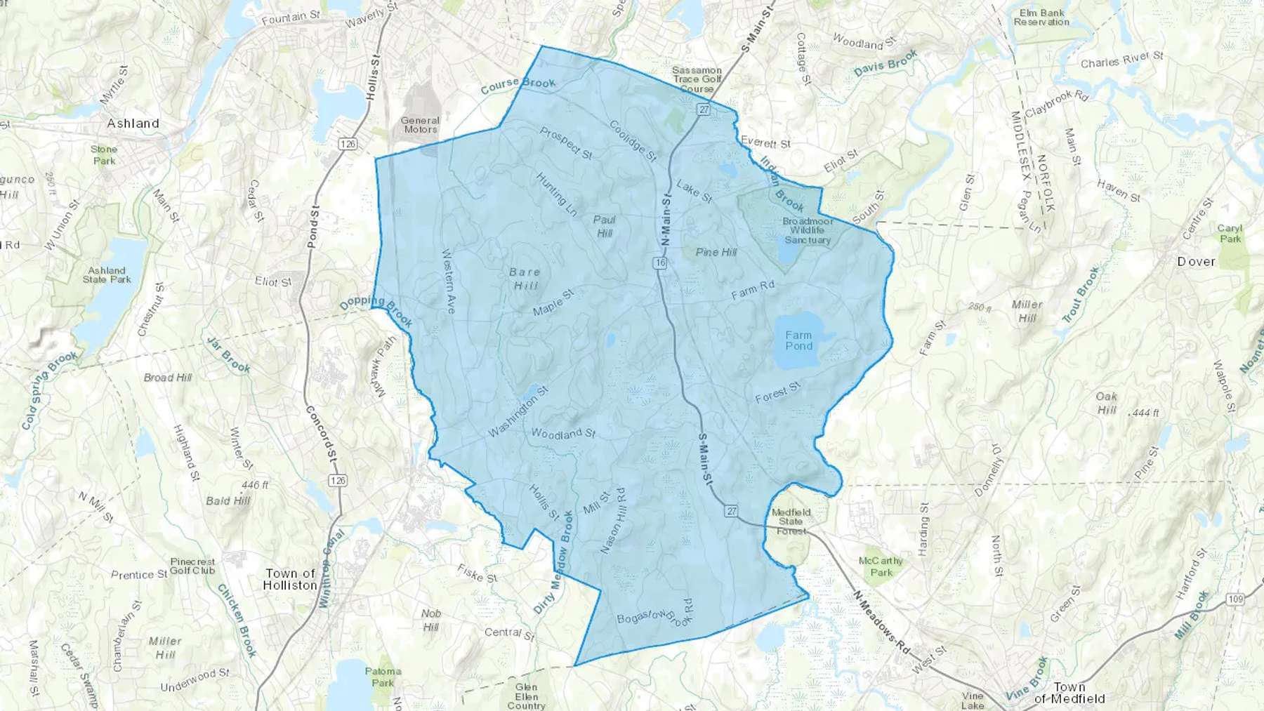 Sherborn, MA Cash heating Oil delivery map Map of the COD Fuel Oil delivery service area for Sherborn, MA