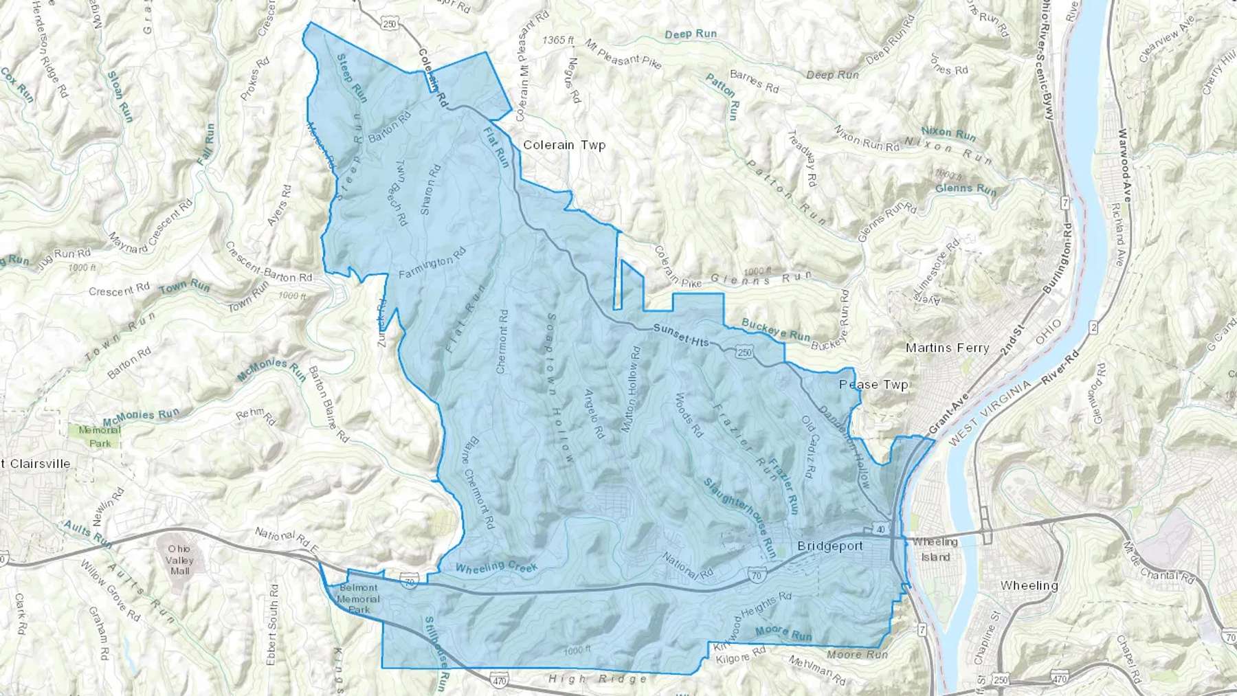 Lansing, OH Cash heating Oil delivery map Map of the COD Fuel Oil delivery service area for Lansing, OH