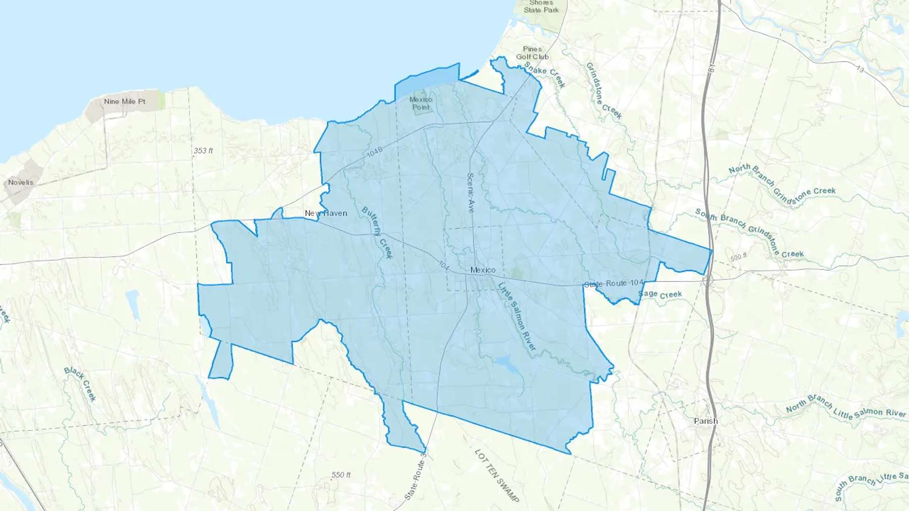 Maple View, NY Cash heating Oil delivery map Map of the COD Fuel Oil delivery service area for Maple View, NY