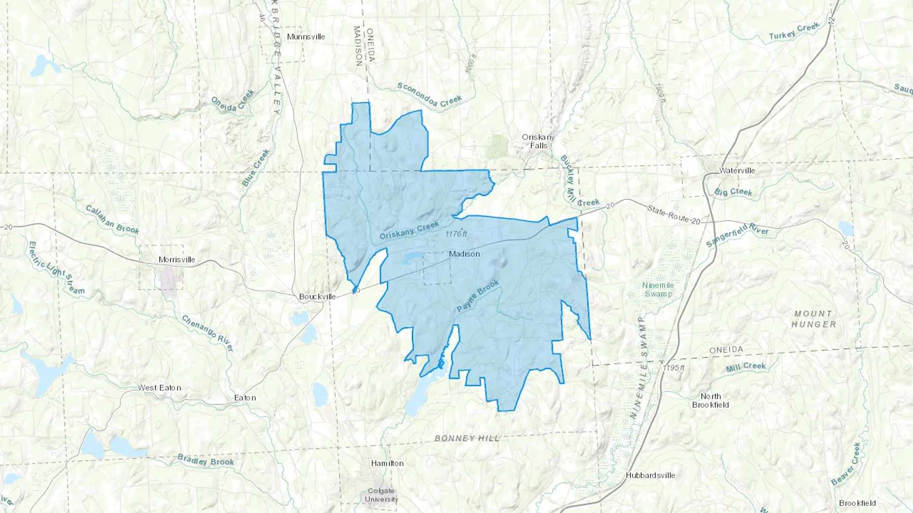 Solsville, NY Cash heating Oil delivery map Map of the COD Fuel Oil delivery service area for Solsville, NY
