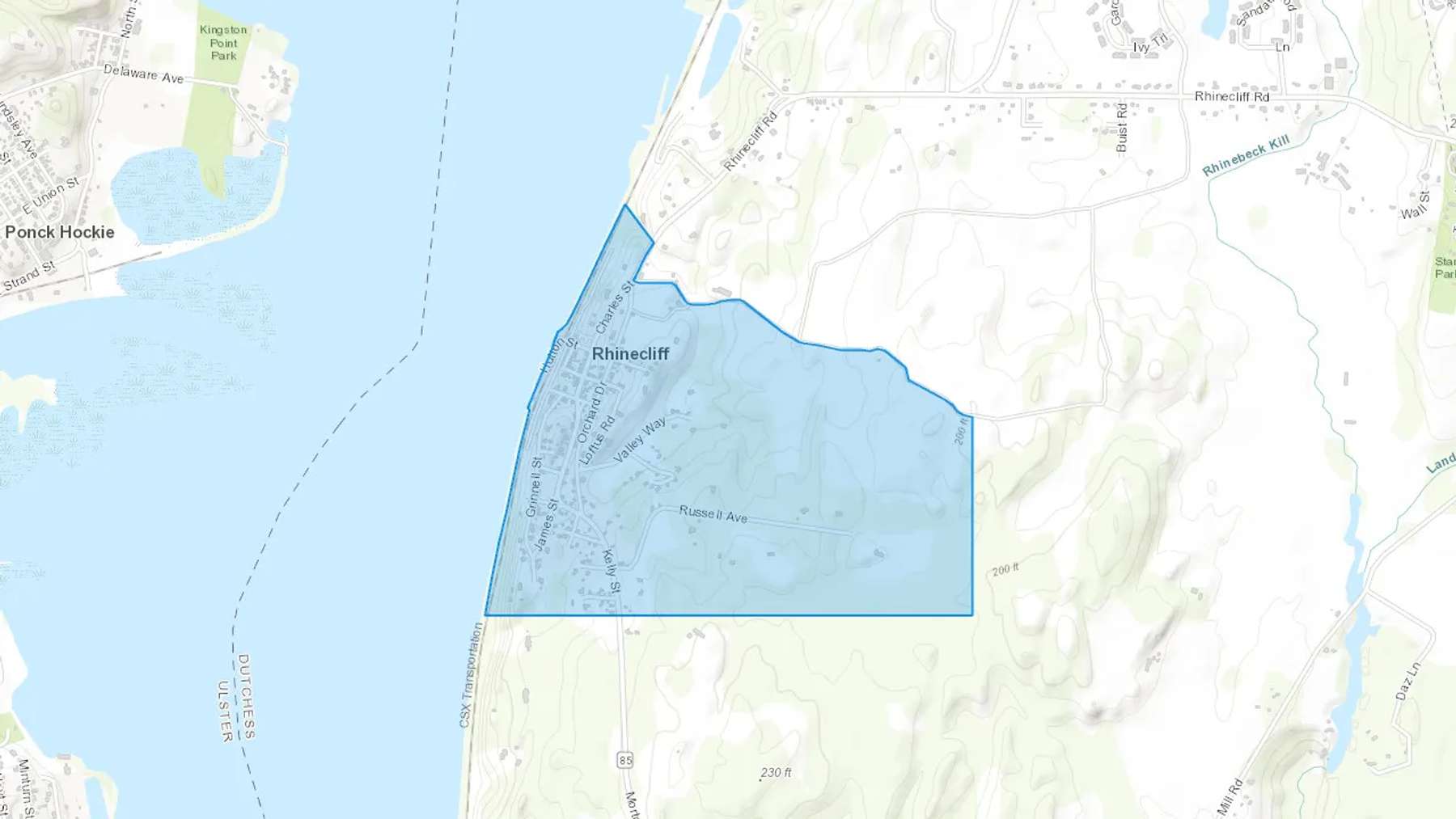 Rhinecliff, NY Cash heating Oil delivery map Map of the COD Fuel Oil delivery service area for Rhinecliff, NY