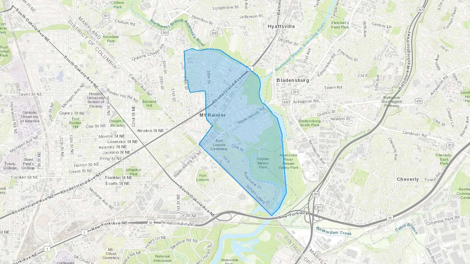 Brentwood, MD Cash heating Oil delivery map Map of the COD Fuel Oil delivery service area for Brentwood, MD