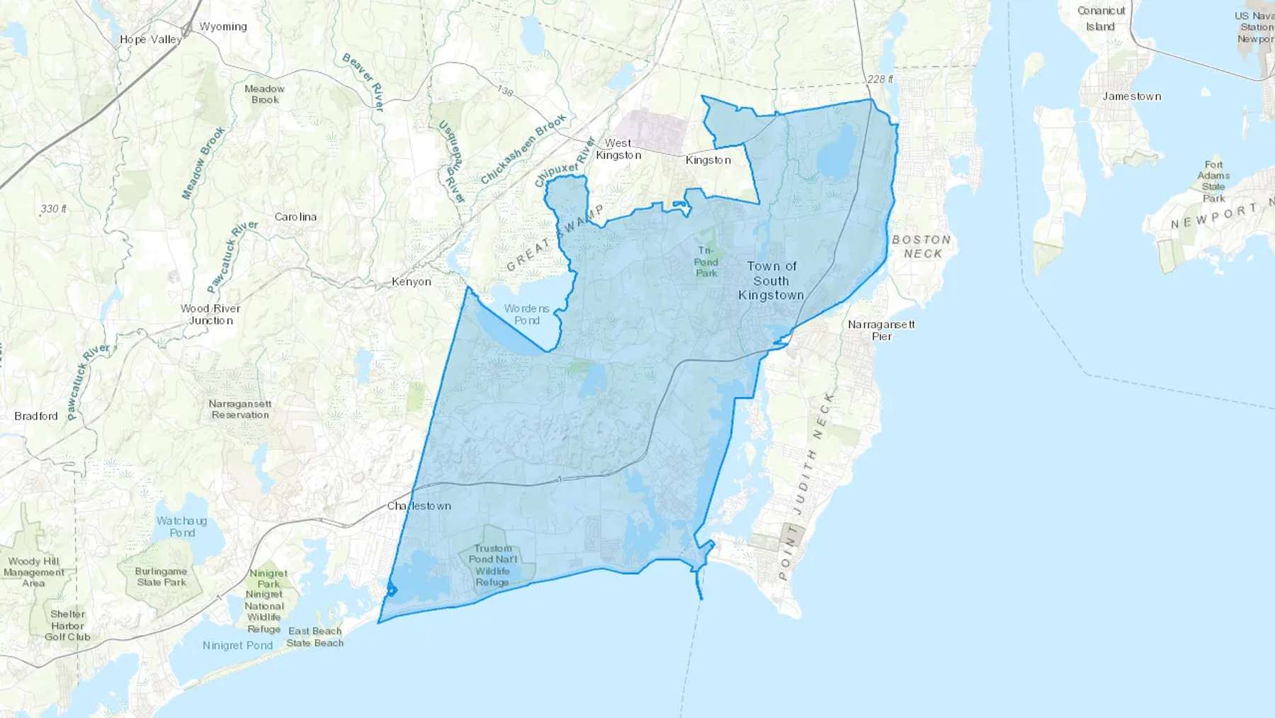 Peace Dale, RI Cash heating Oil delivery map Map of the COD Fuel Oil delivery service area for Peace Dale, RI