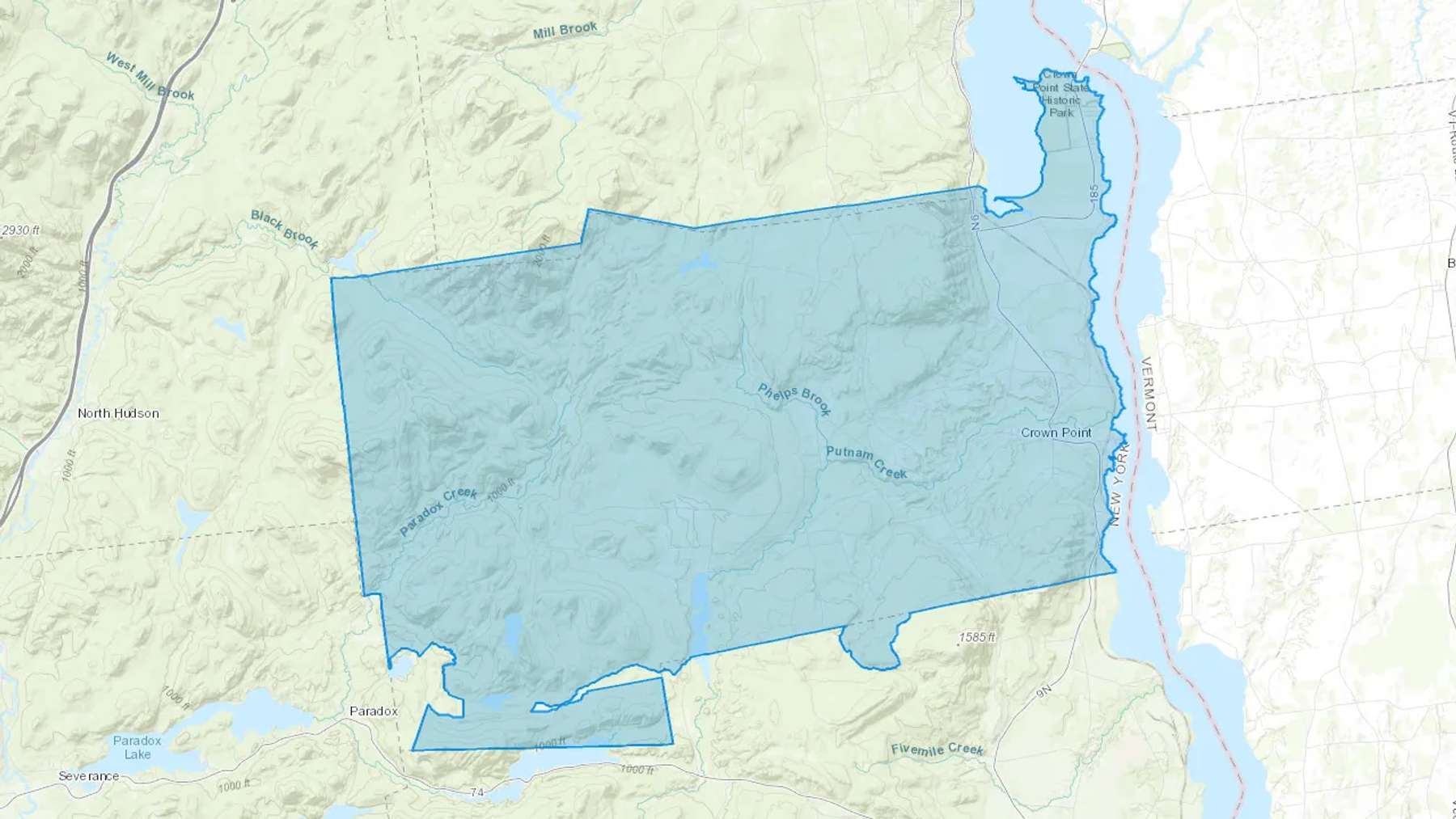 Crown Point, NY Cash heating Oil delivery map Map of the COD Fuel Oil delivery service area for Crown Point, NY