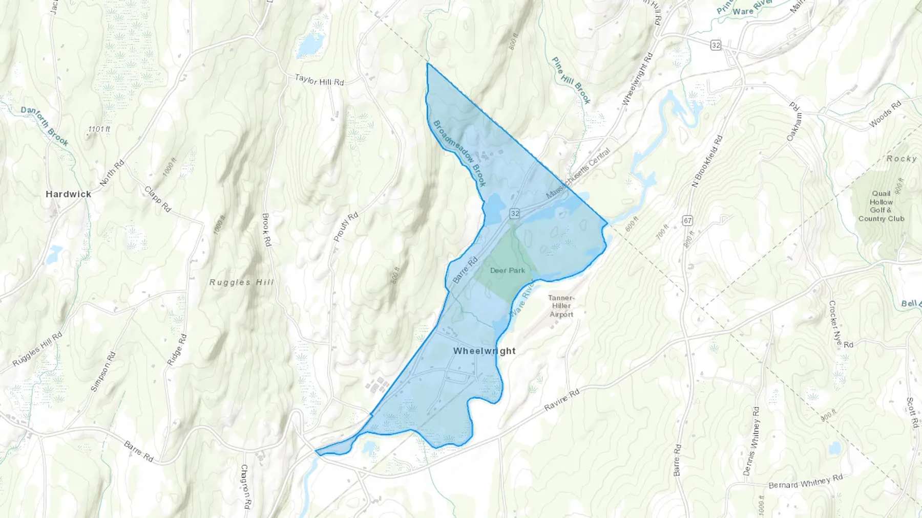 Wheelwright, MA Cash heating Oil delivery map Map of the COD Fuel Oil delivery service area for Wheelwright, MA