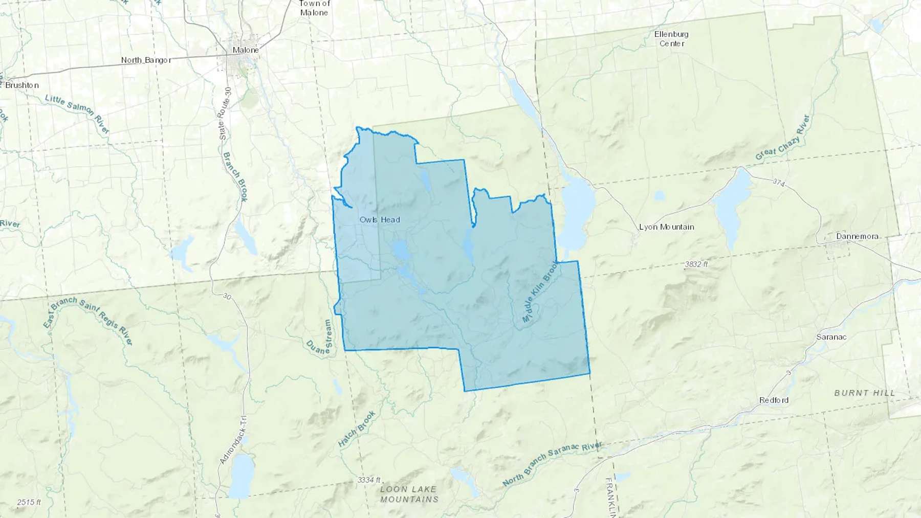 Owls Head, NY Cash heating Oil delivery map Map of the COD Fuel Oil delivery service area for Owls Head, NY