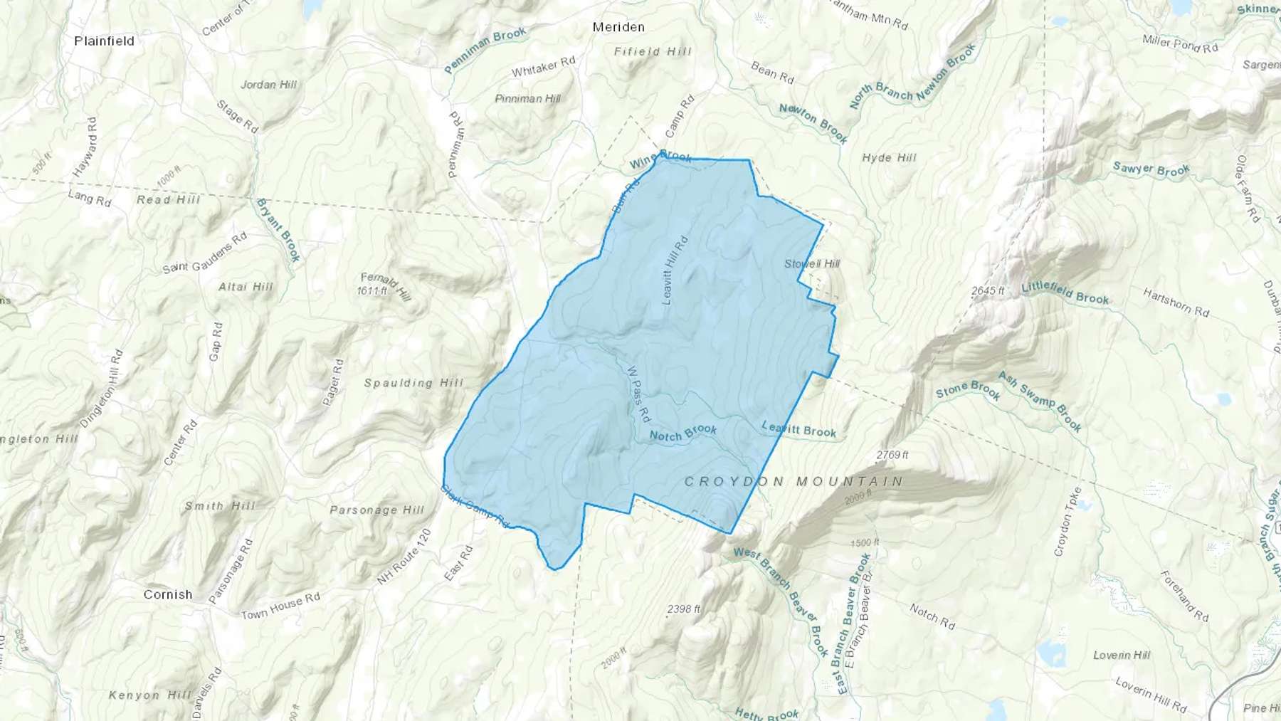Cornish Flat, NH Cash heating Oil delivery map Map of the COD Fuel Oil delivery service area for Cornish Flat, NH
