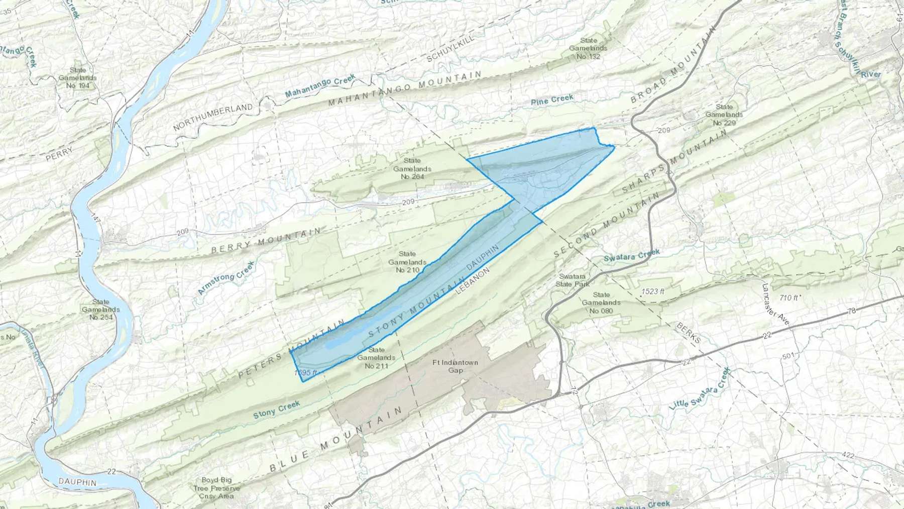 Muir, PA Cash heating Oil delivery map Map of the COD Fuel Oil delivery service area for Muir, PA
