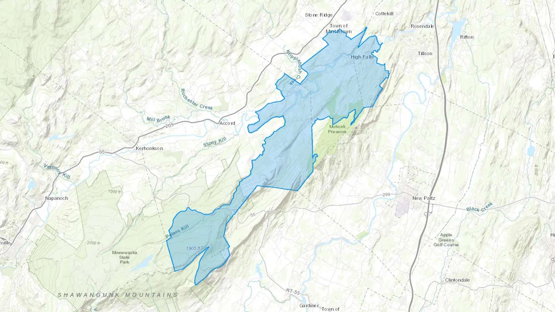 High Falls, NY Cash heating Oil delivery map Map of the COD Fuel Oil delivery service area for High Falls, NY
