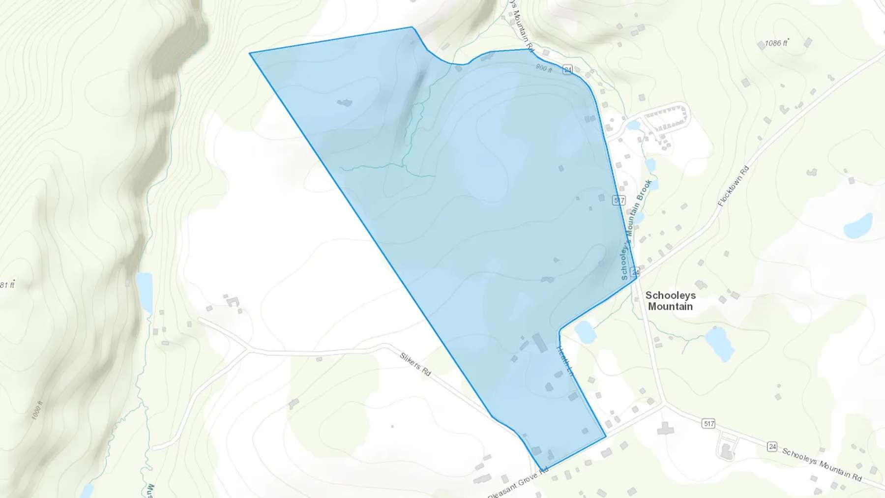 Schooleys Mountain, NJ Cash heating Oil delivery map Map of the COD Fuel Oil delivery service area for Schooleys Mountain, NJ