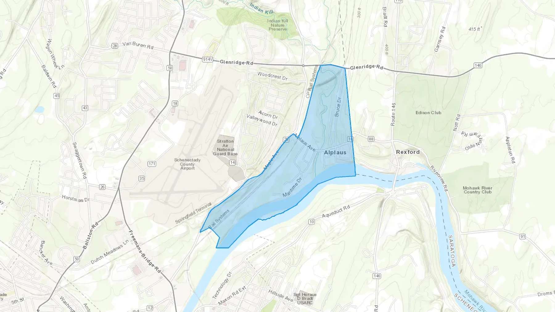 Alplaus, NY Cash heating Oil delivery map Map of the COD Fuel Oil delivery service area for Alplaus, NY