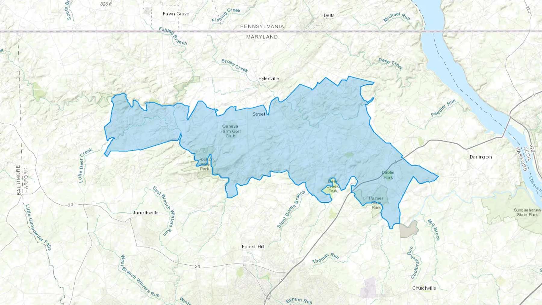 Street, MD Cash heating Oil delivery map Map of the COD Fuel Oil delivery service area for Street, MD