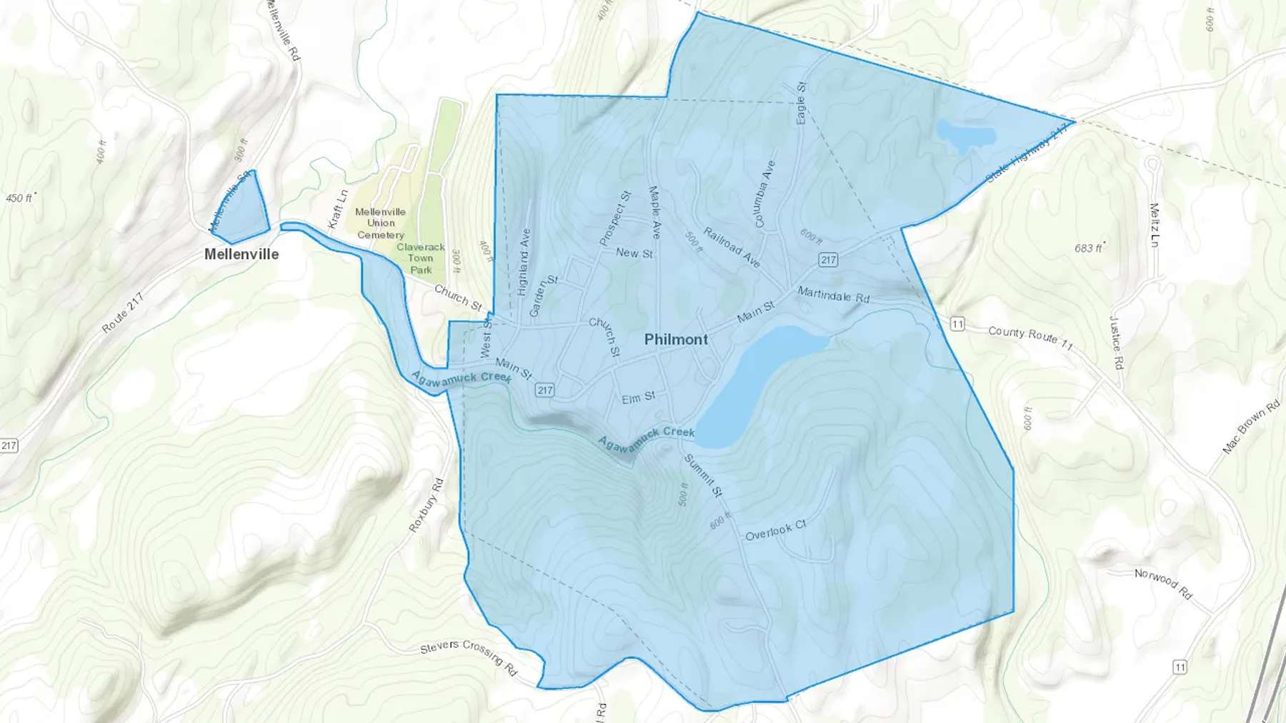 Philmont, NY Cash heating Oil delivery map Map of the COD Fuel Oil delivery service area for Philmont, NY