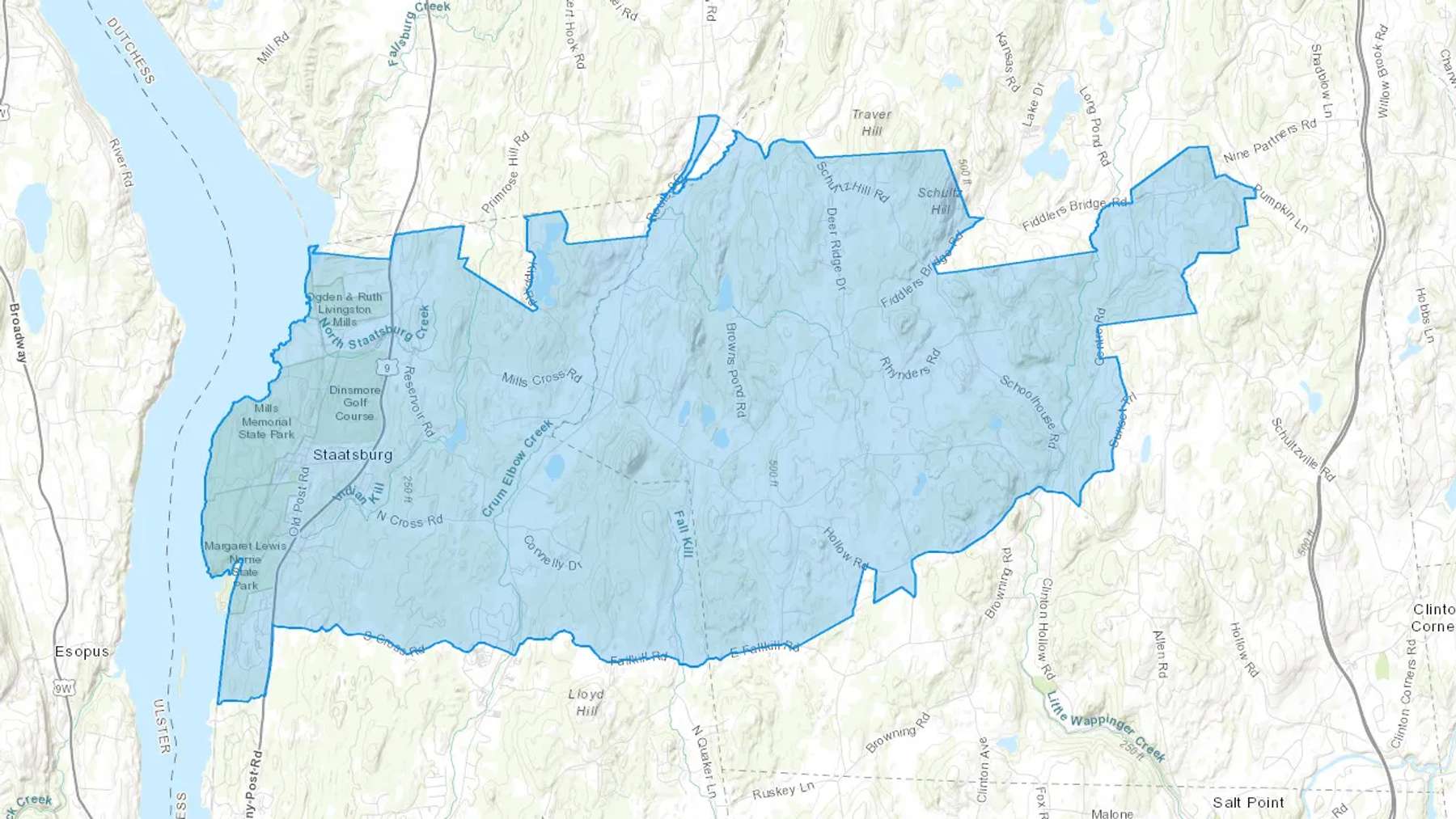 Staatsburg, NY Cash heating Oil delivery map Map of the COD Fuel Oil delivery service area for Staatsburg, NY