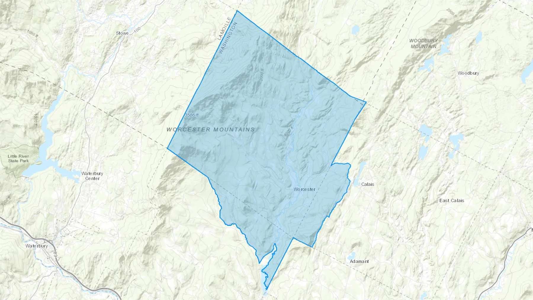 Worcester, VT Cash heating Oil delivery map Map of the COD Fuel Oil delivery service area for Worcester, VT