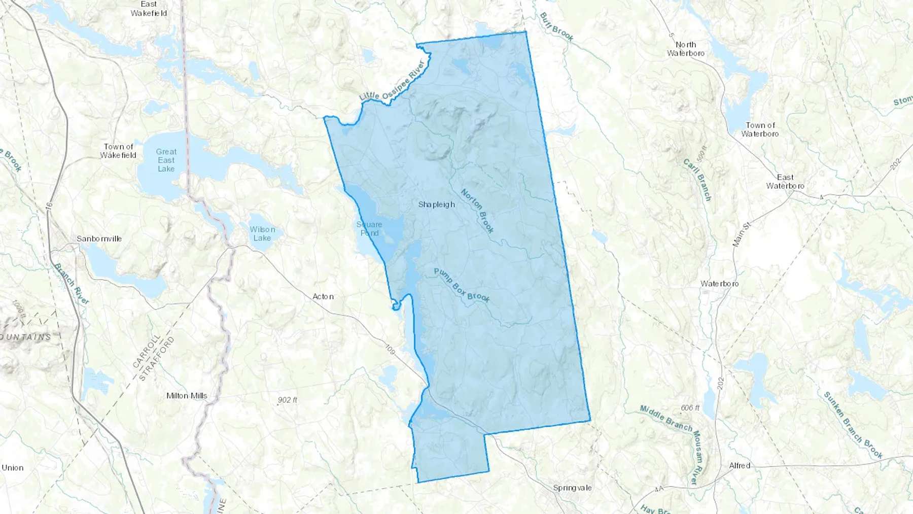 Shapleigh, ME Cash heating Oil delivery map Map of the COD Fuel Oil delivery service area for Shapleigh, ME