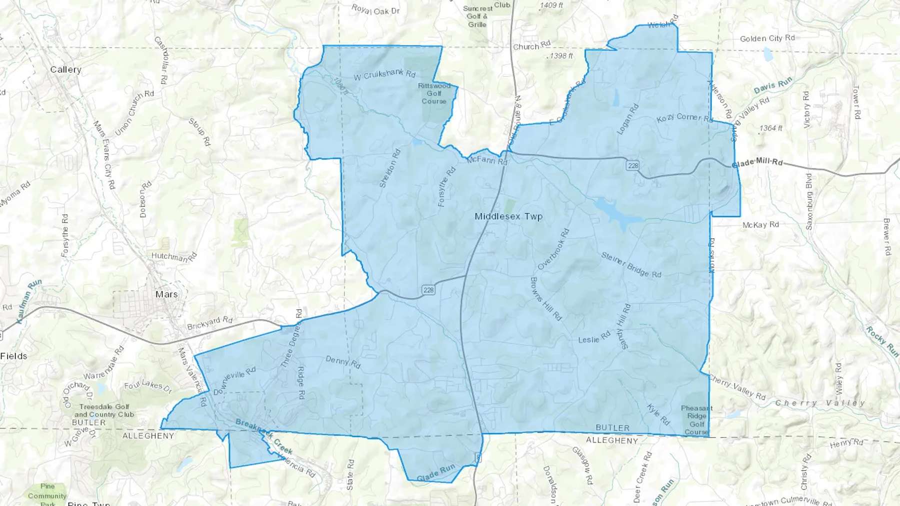 Valencia, PA Cash heating Oil delivery map Map of the COD Fuel Oil delivery service area for Valencia, PA