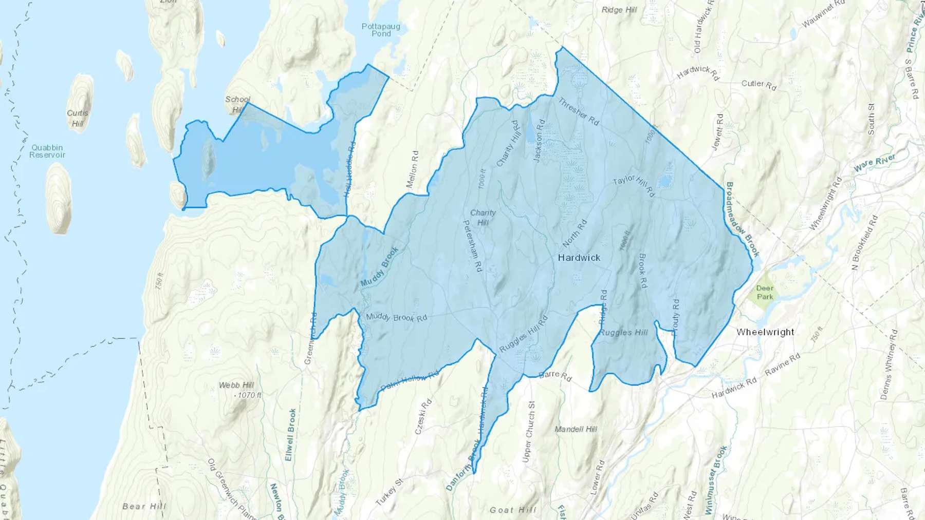 Hardwick, MA Cash heating Oil delivery map Map of the COD Fuel Oil delivery service area for Hardwick, MA