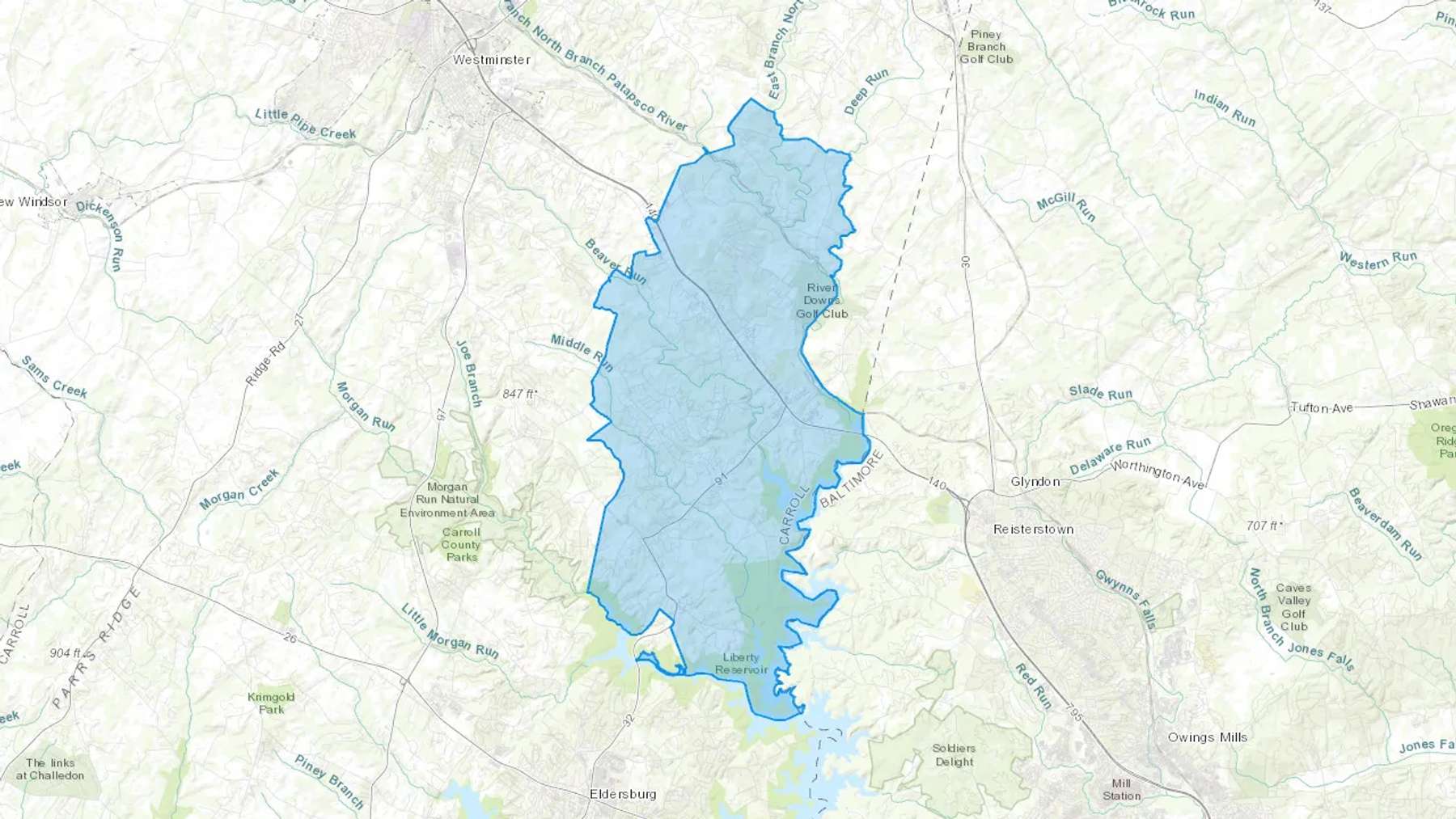 Finksburg, MD Cash heating Oil delivery map Map of the COD Fuel Oil delivery service area for Finksburg, MD