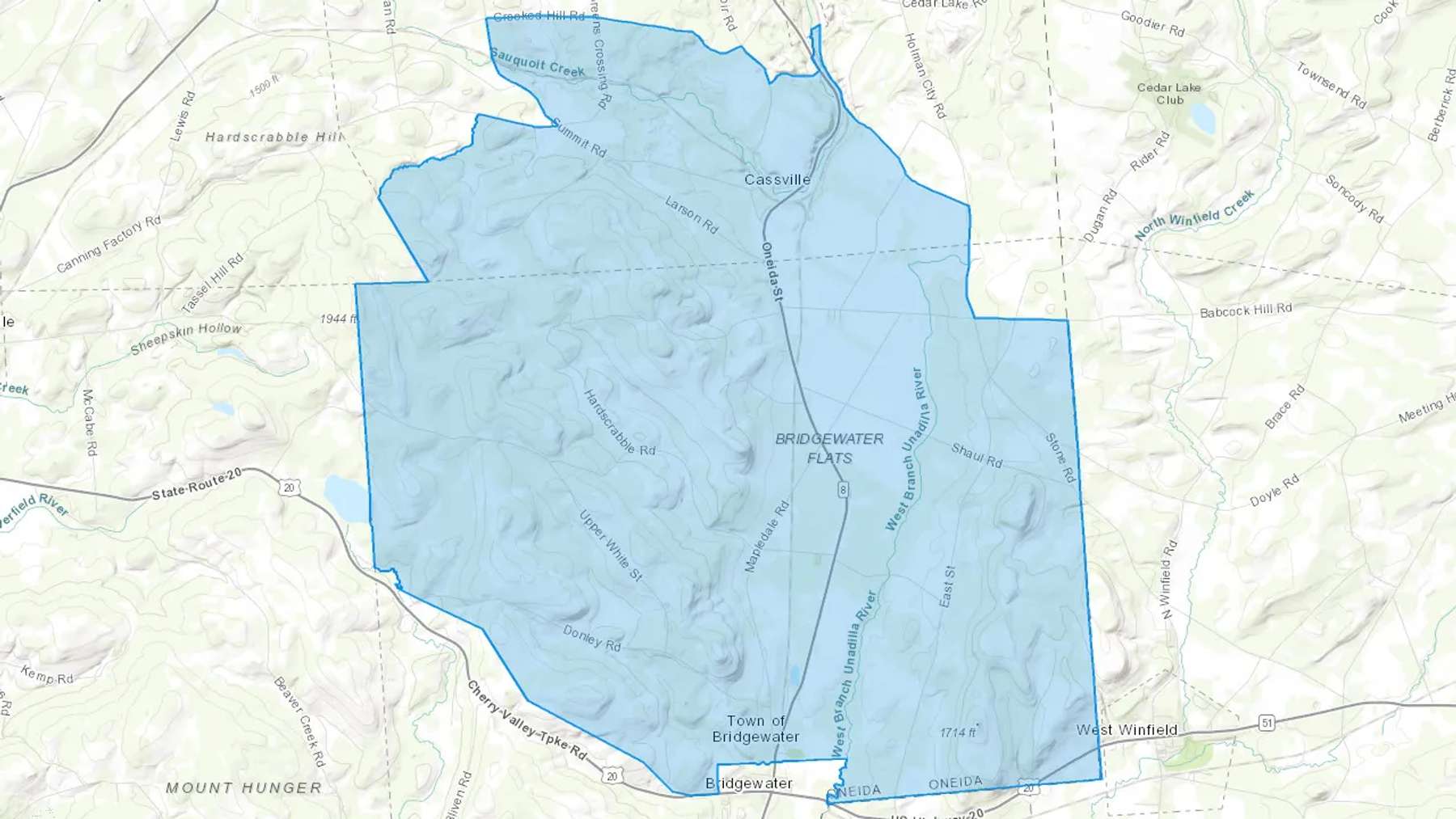 Cassville, NY Cash heating Oil delivery map Map of the COD Fuel Oil delivery service area for Cassville, NY