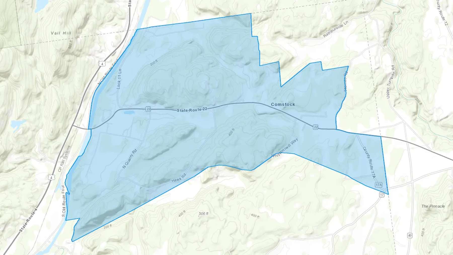 Comstock, NY Cash heating Oil delivery map Map of the COD Fuel Oil delivery service area for Comstock, NY