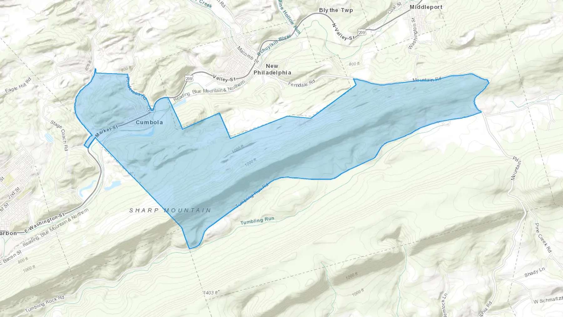 Cumbola, PA Cash heating Oil delivery map Map of the COD Fuel Oil delivery service area for Cumbola, PA