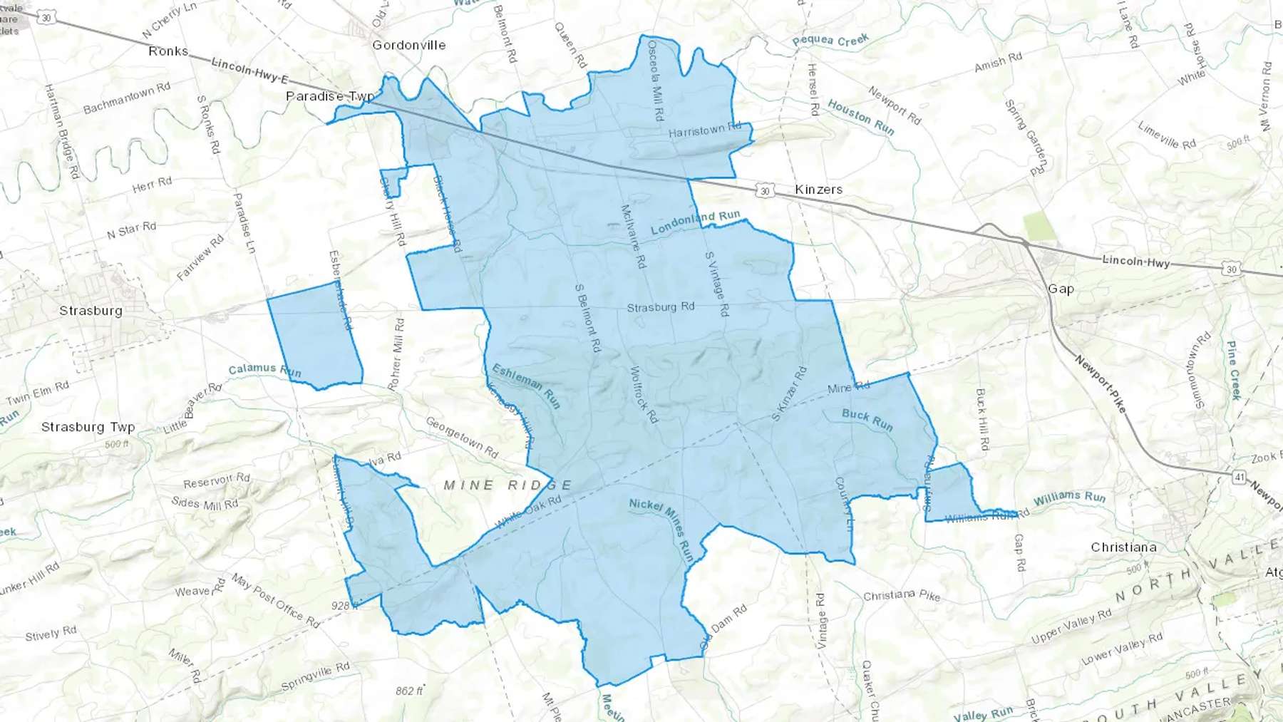 Bart, PA Cash heating Oil delivery map Map of the COD Fuel Oil delivery service area for Bart, PA