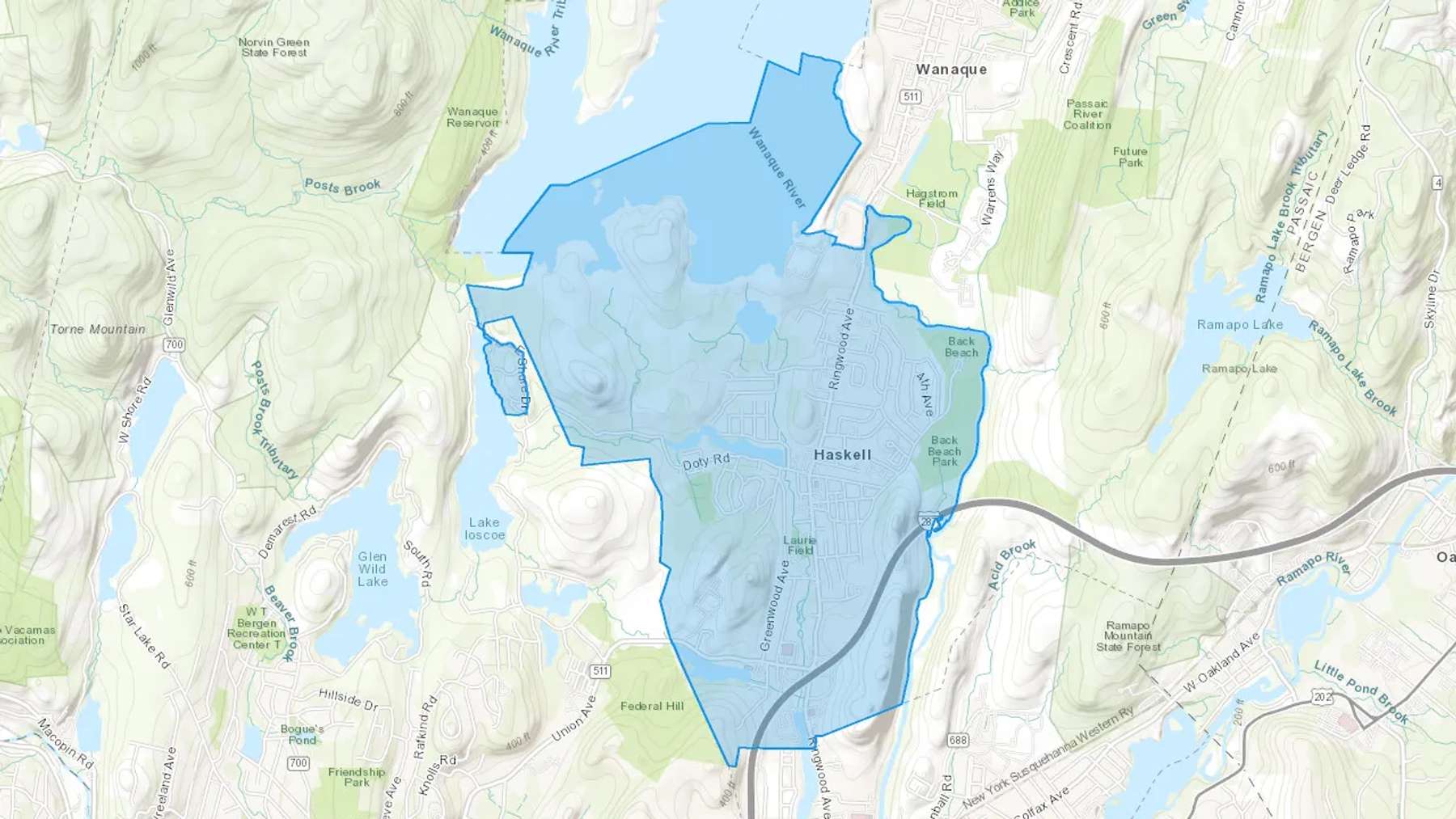 Wanaque, NJ Cash heating Oil delivery map Map of the COD Fuel Oil delivery service area for Wanaque, NJ