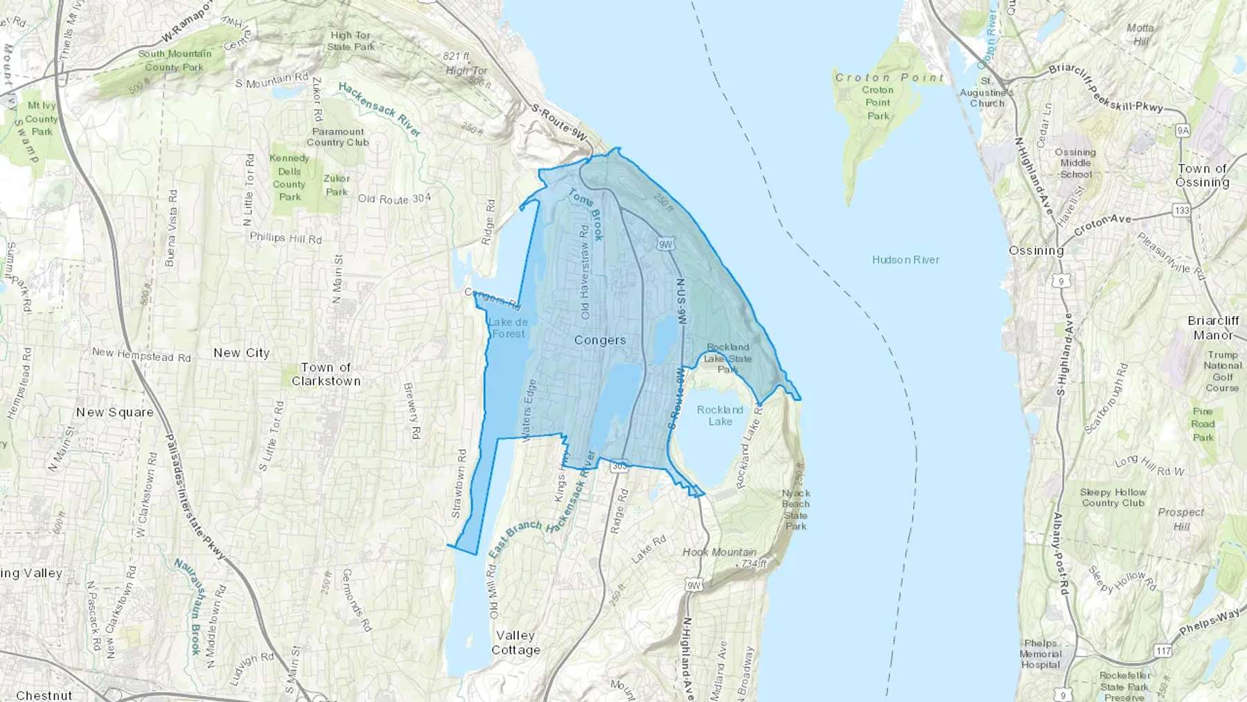 Congers, NY Cash heating Oil delivery map Map of the COD Fuel Oil delivery service area for Congers, NY