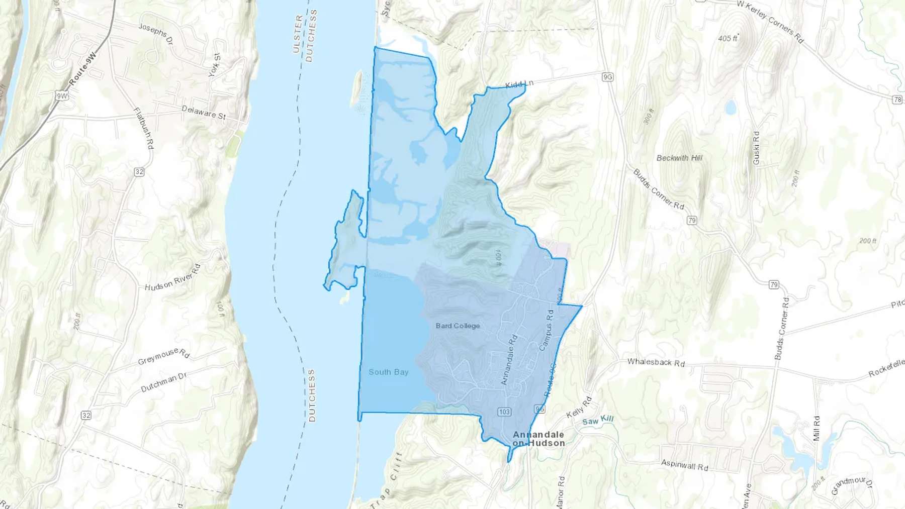 Annandale On Hudson, NY Cash heating Oil delivery map Map of the COD Fuel Oil delivery service area for Annandale On Hudson, NY