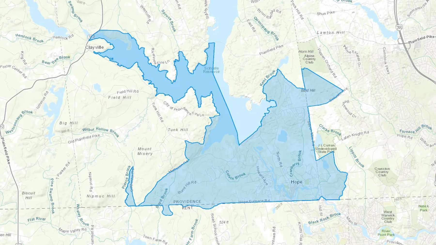 Fiskeville, RI Cash heating Oil delivery map Map of the COD Fuel Oil delivery service area for Fiskeville, RI