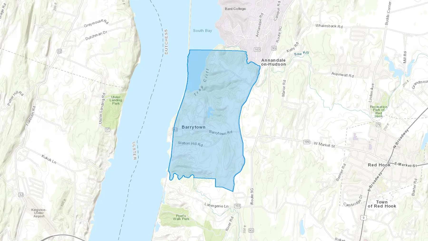 Barrytown, NY Cash heating Oil delivery map Map of the COD Fuel Oil delivery service area for Barrytown, NY