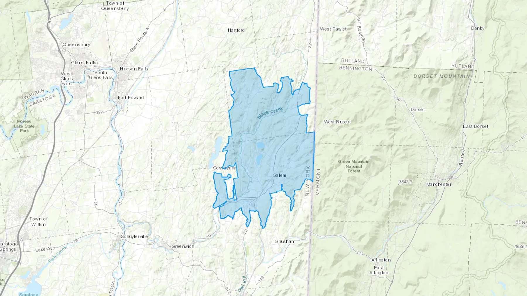 Salem, NY Cash heating Oil delivery map Map of the COD Fuel Oil delivery service area for Salem, NY